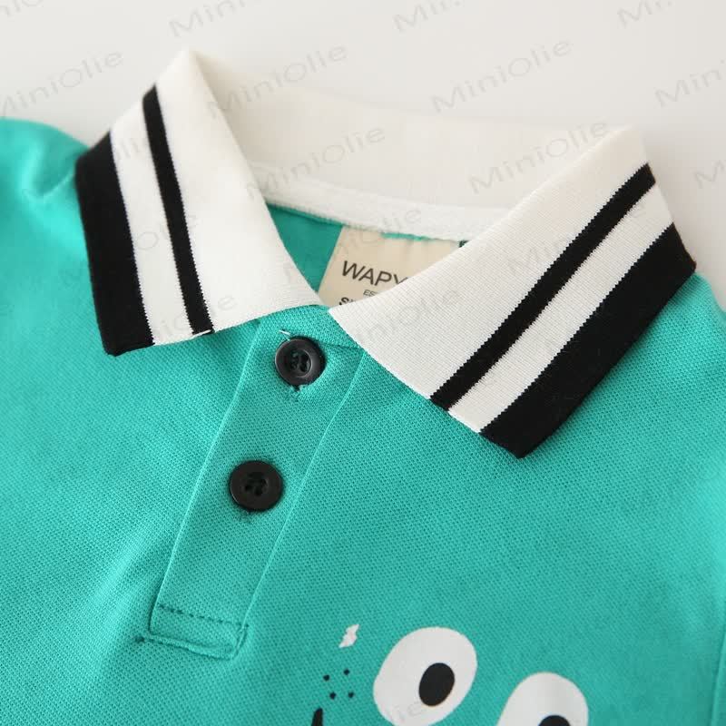Kid Boy Smile Face Polo Shirt - image 8