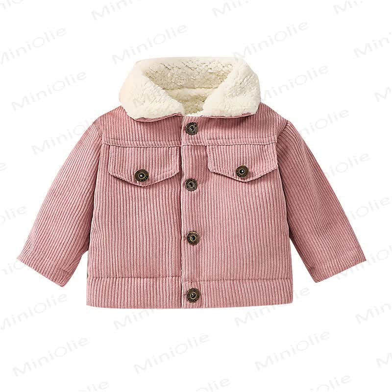  Baby Fleece Corduroy Outerwear - Pink - 2-3Y - image 9