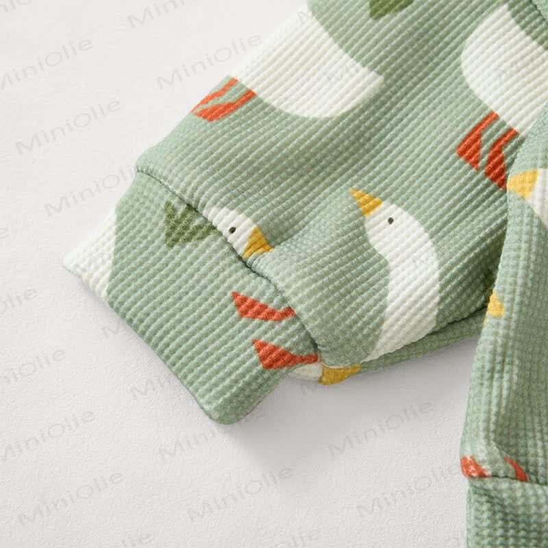 Baby Goose Grey Green Waffle 2-piece Set - image 4