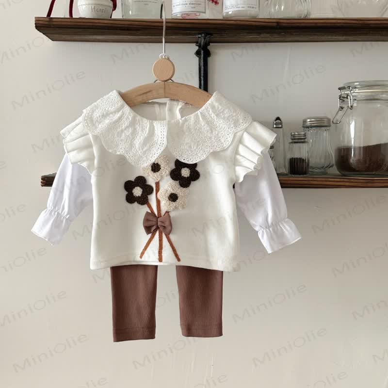 Baby Girl Flower Lace 2-piece Set - image 7