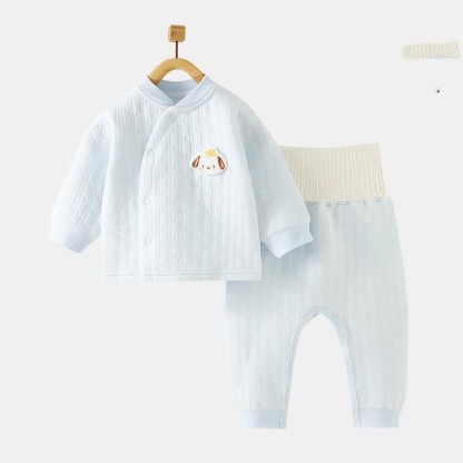 Baby Bear Top and Pants 2pcs Pajamas Set - Blue - 18-24M - image 4