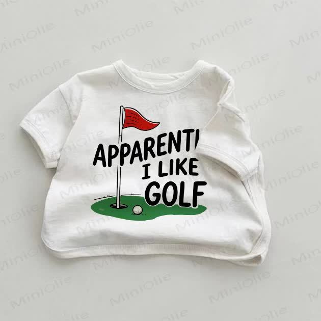 APPARENTY I LIKE GOLF Baby White Pin Print T-shirt - White - 18-24M - image 1