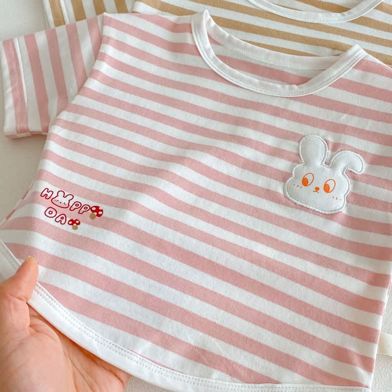 Baby Toddler Girl Animal Patch Stripe T-Shirt - image 16