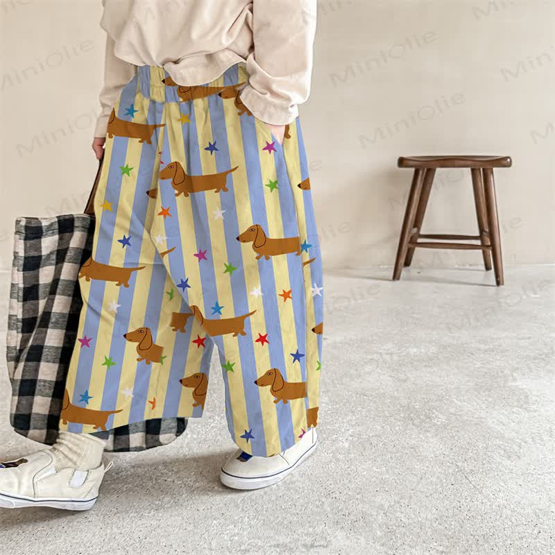Baby Toddler Dog Stripe Pants - White - 2-3T - image 1