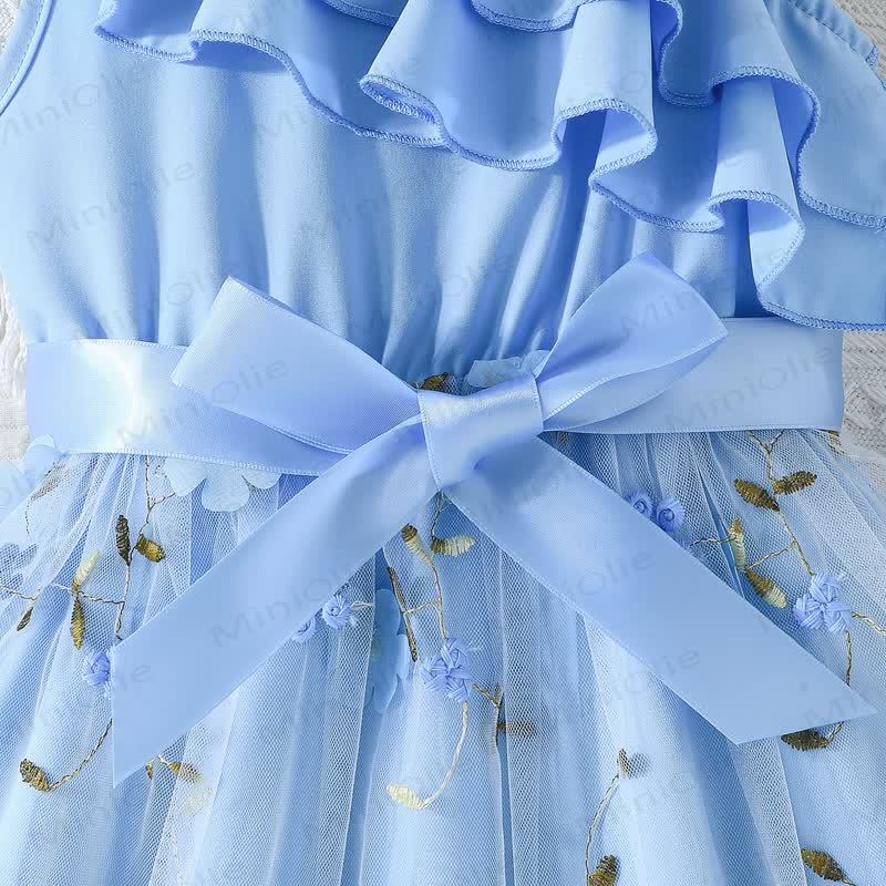 Toddler Flower Bow Tulle Charming Dress - image 21