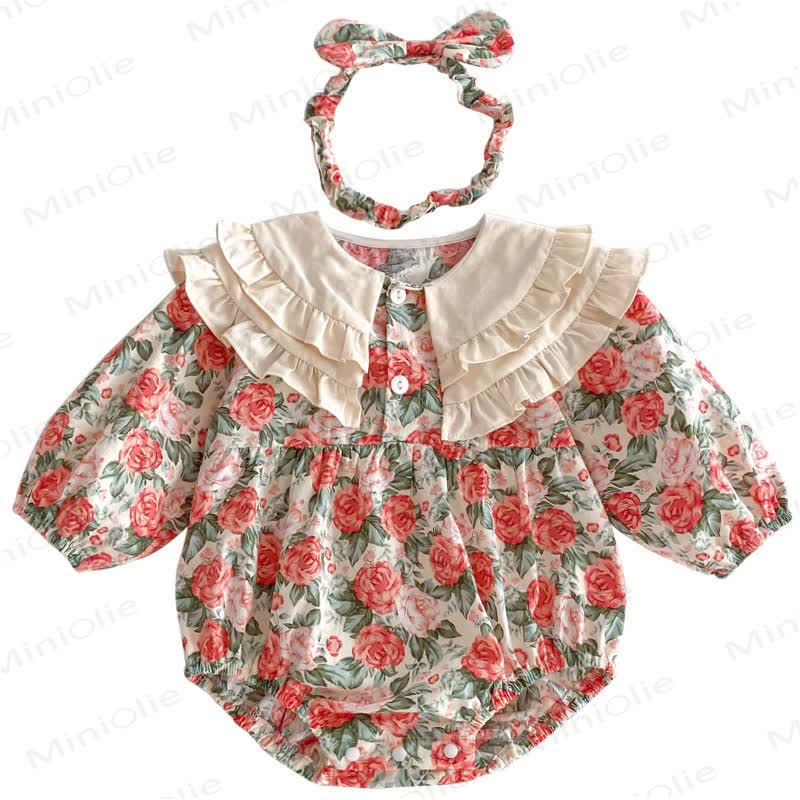 Baby Toddler Rose Red Dress/Bodysuit - image 8