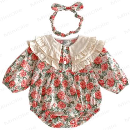 Baby Toddler Rose Red Dress/Bodysuit - image 8