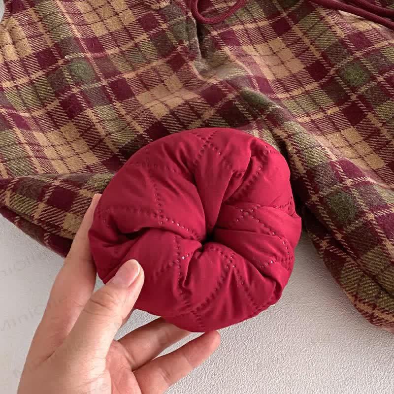 Baby Toddler Red Plaid Quilted Overalls & Red Top - image 7