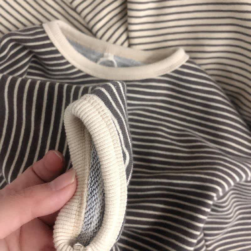 Kid Boy Striped Crew-neck Long Sleeve Top