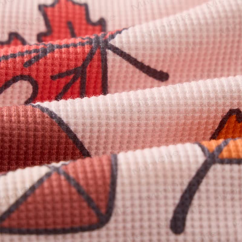 Baby Football Maple Waffle Sweartshit and Pants 2-piece Set - image 5