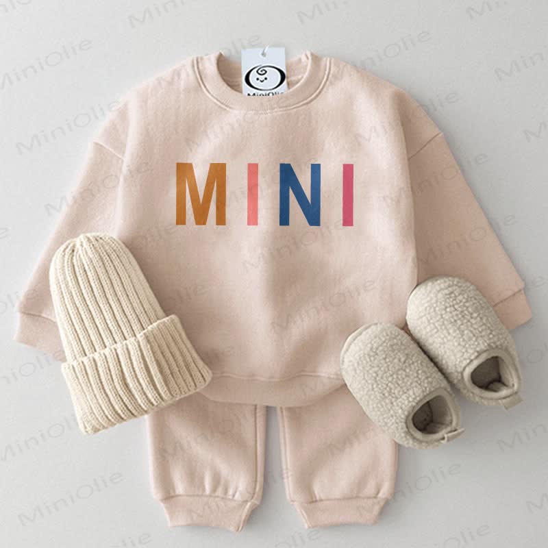 MAMA/MINI Mommy and Me Sweatshirt/Set - Beige - Baby Set: 2-3T - image 2