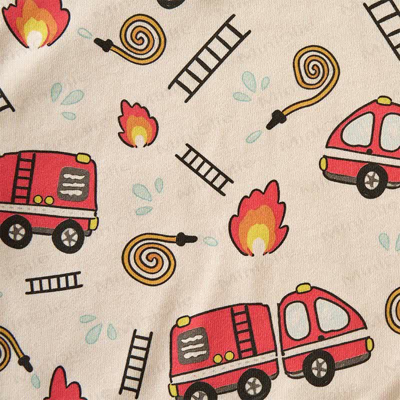 Baby Cartoon Fire Truck Flame Print 2-piece Set - image 6