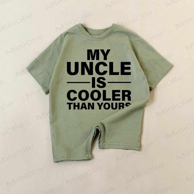 MY UNCLE IS COOLER THAN YOURS Baby Green Romper - Green - 18-24M - image 1