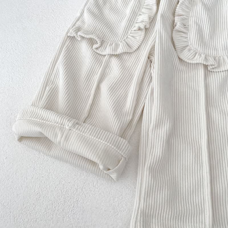 Baby Plain Corduroy Pleated Lace Pocket Pants - image 12