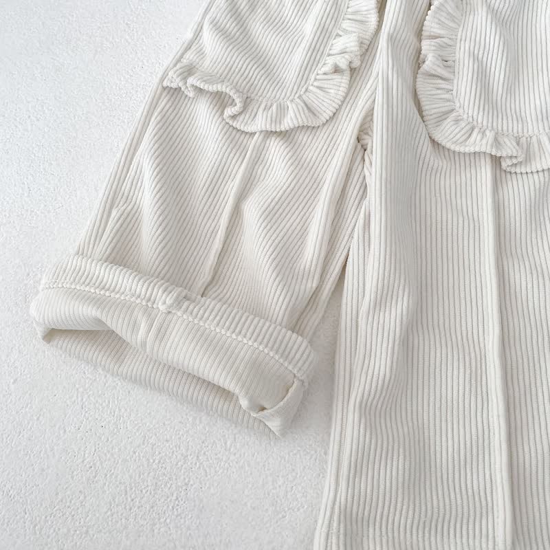 Baby Plain Corduroy Pleated Lace Pocket Pants - image 12