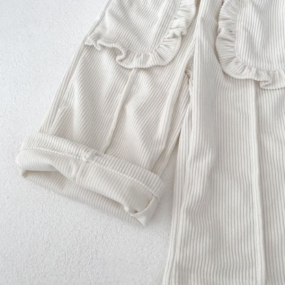 Baby Plain Corduroy Pleated Lace Pocket Pants - image 12
