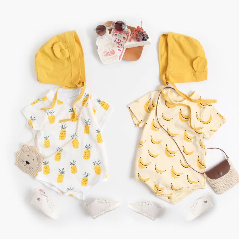 Baby Banana Pineapple Bodysuit with Hat MiniOlie