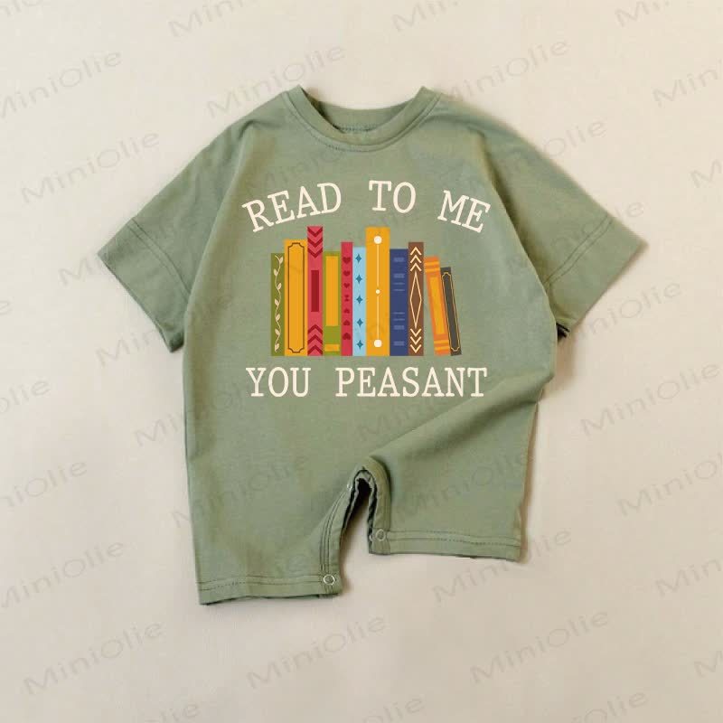 READ TO ME YOU PEASANT Baby Green Romper - Green - 18-24M - image 1