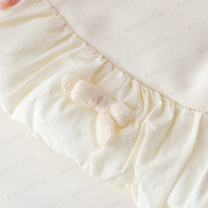 SURPRISE PARTY Toddler Girl Bow Bear Fleece Lined Bud Skirt - image 8