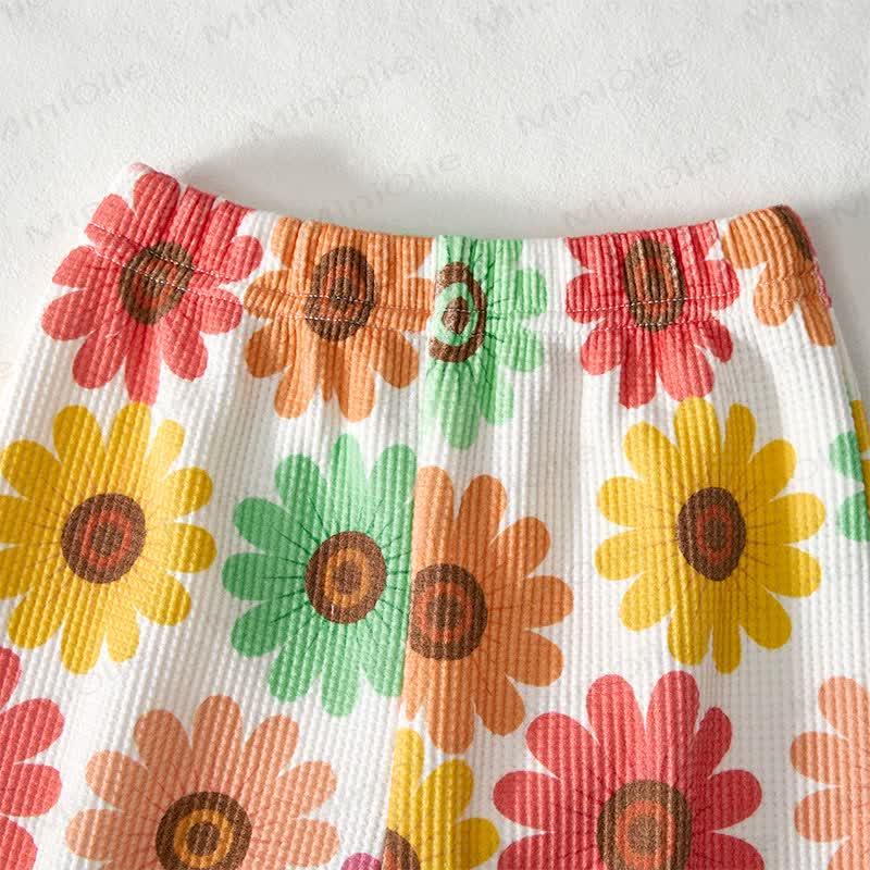 Baby White Floral Print Waffle 2-piece Set - image 8