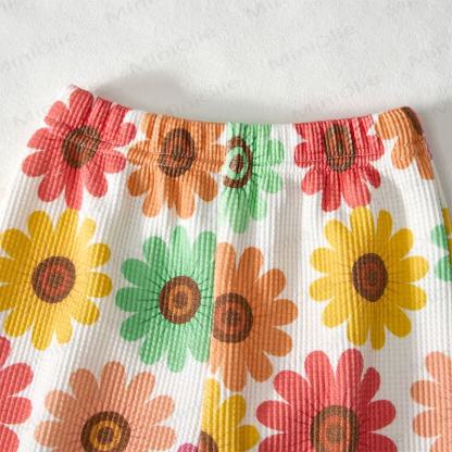 Baby White Floral Print Waffle 2-piece Set - image 8
