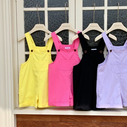 Toddler Solid Color Youthful Overalls - image 4