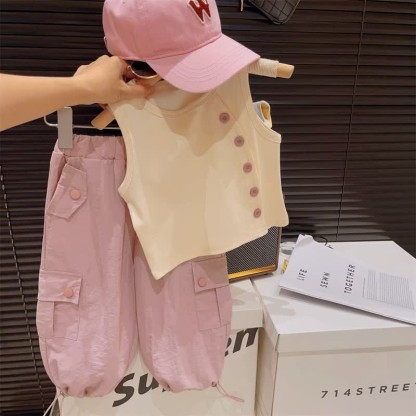 Toddler Worker Design Tank Top/Pants - image 3