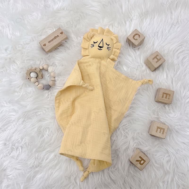 Personalized Baby Name Lion/Bear Security Blanket - Yellow Lion - 30x30cm - image 16