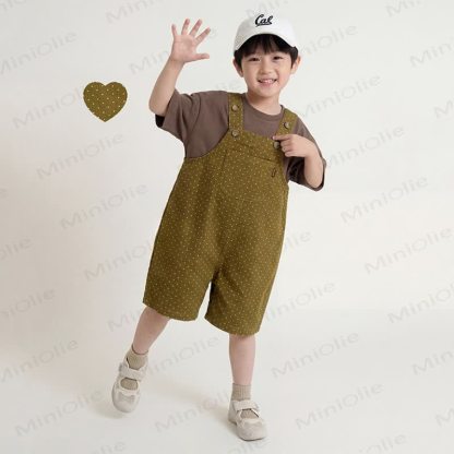Toddler Cotton Polka Dot Overall - image 4