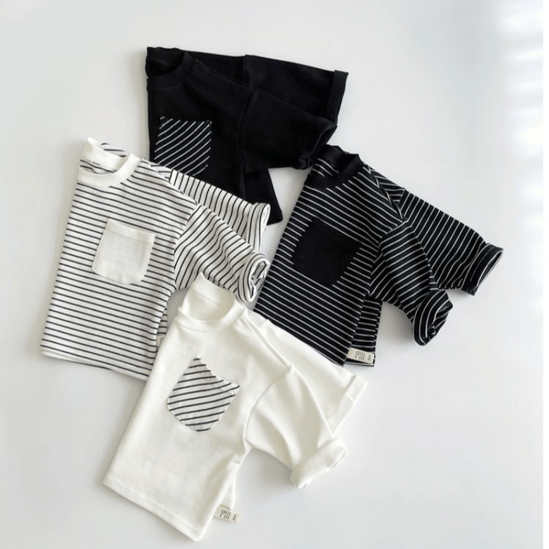 Toddler Striped Base Layer Simple T-Shirt - image 5