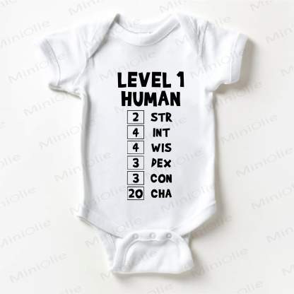 LEVEL 1 HUMAN  Baby White Bodysuit - White - 18-24M - image 1