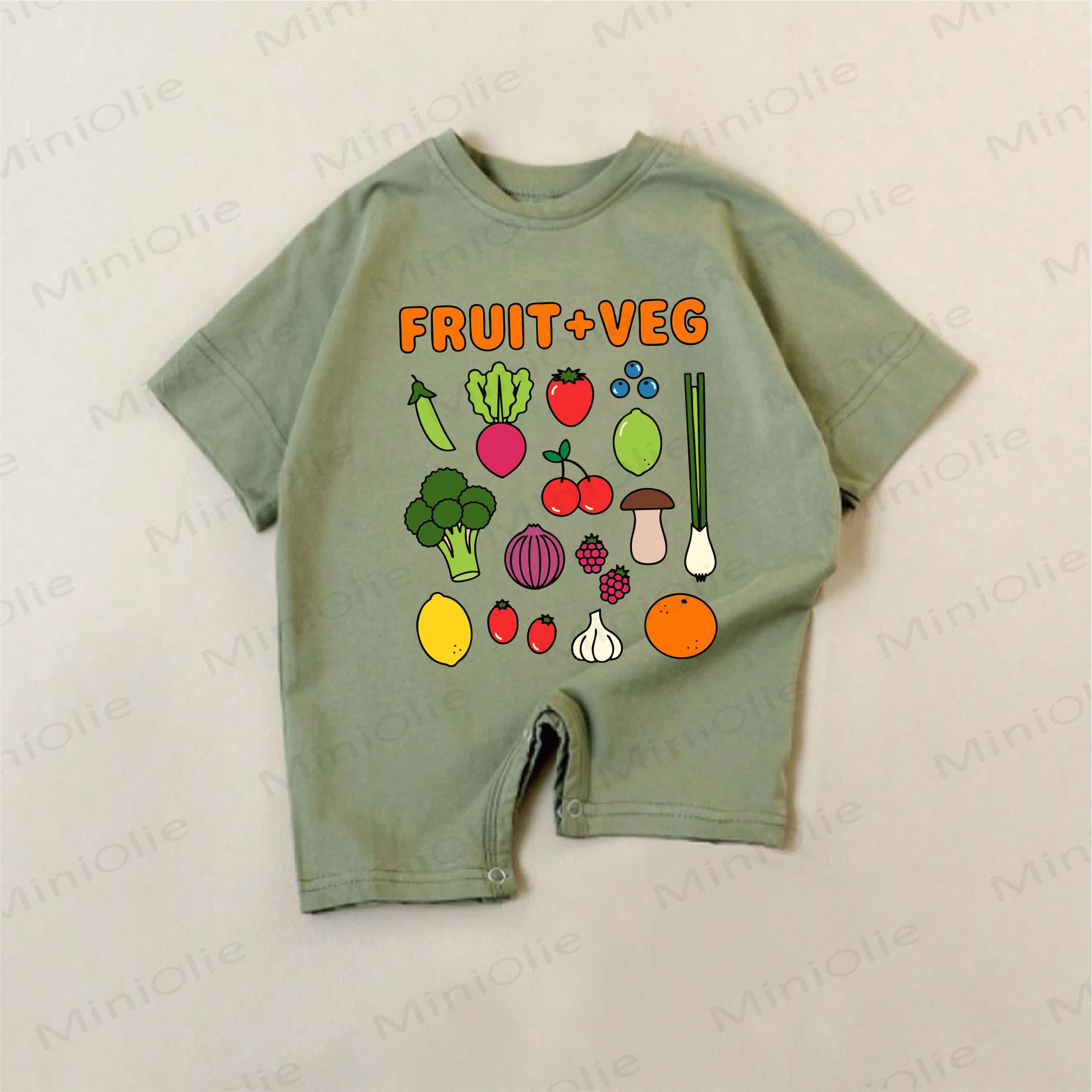 FRUIT+VEG Baby Green Slogan Romper - Green - 18-24M - image 1