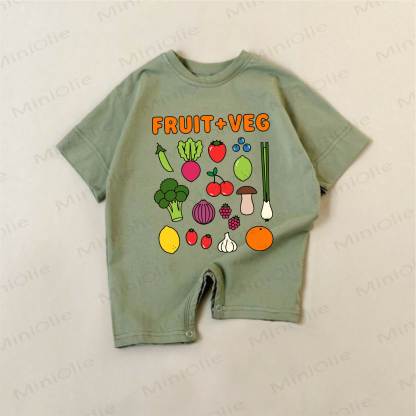 FRUIT+VEG Baby Green Slogan Romper - Green - 18-24M - image 1