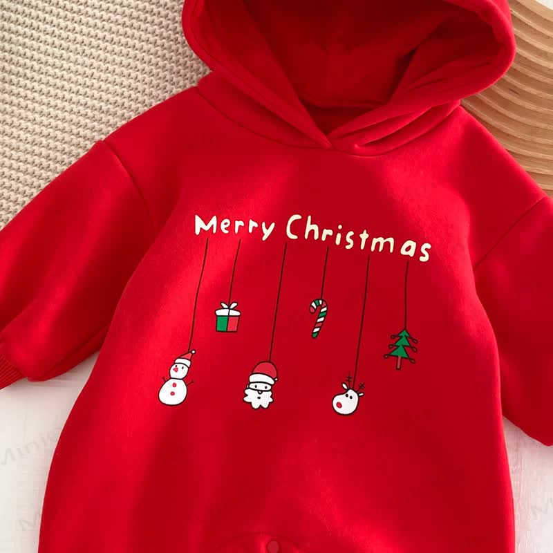 MERRY CHRISTMAS Baby Hooded Romper - image 21