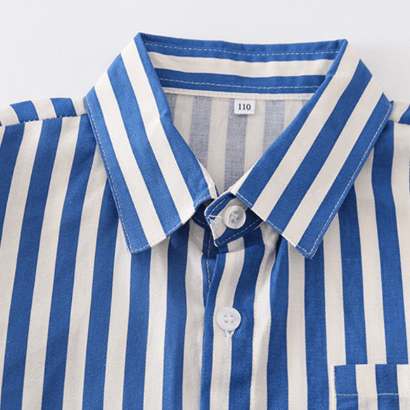 Kid Boy Vertical Striped Shirt - image 4