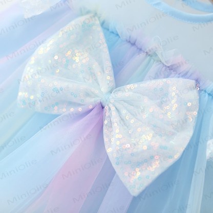 Toddler Glitter Bow Mesh Charming Dress - image 15