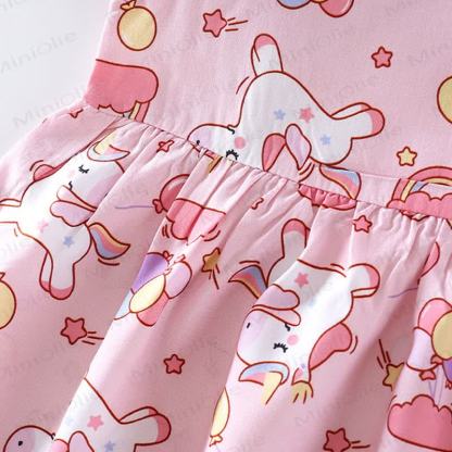 Toddler Girls Animal Rainbow Bow Sleeveless Dress - image 12