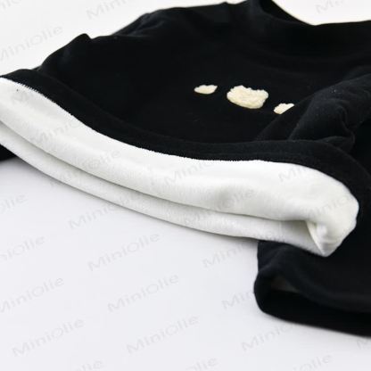 Baby Todder Quilted Sherpa Trim Overalls or Black Sweatshirt - image 10