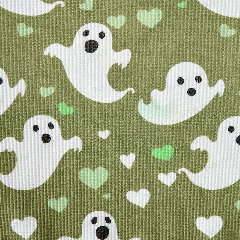 Baby Green Ghost & Heart Print Waffle 2-piece Set - image 9