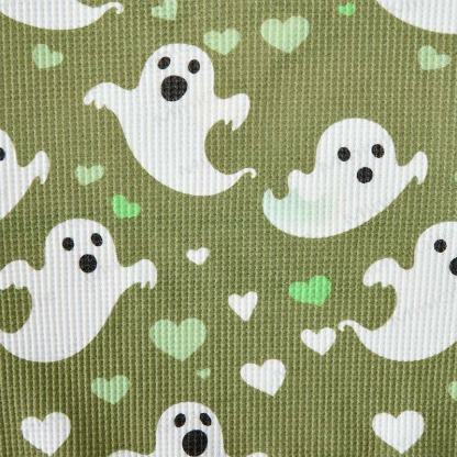 Baby Green Ghost & Heart Print Waffle 2-piece Set - image 9