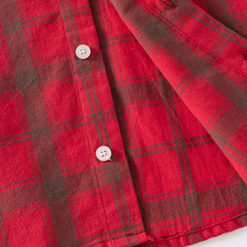 Kid Boy Plaid Short-sleeve Shirt Top - image 8