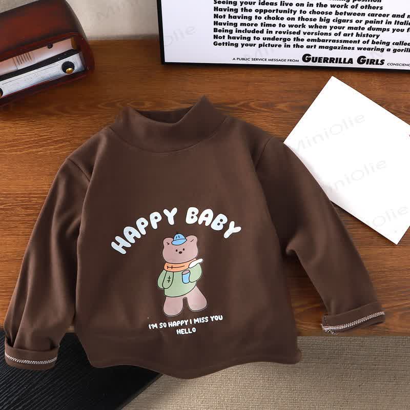 HAPPY BABY Toddler Bear Print Long Sleeve T-Shirt - Brown - 8-9T - image 6