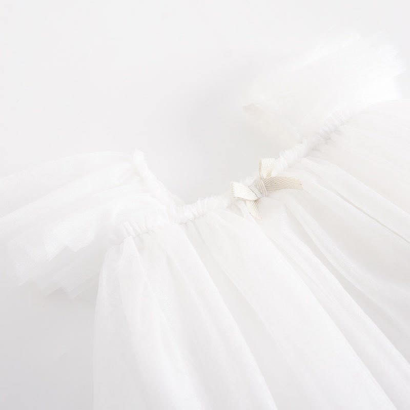 Baby Toddler Solid Color Tulle Bow Dress - image 11