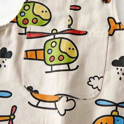 FLY HIGH Baby Toddler Helicopter Print Overalls - image 6