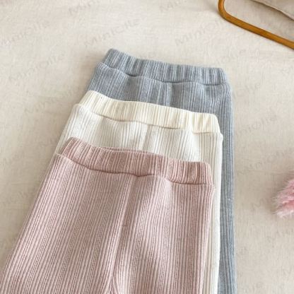 Baby Toddler Girl Rabbit Solid Color Quilted Leggings - image 7