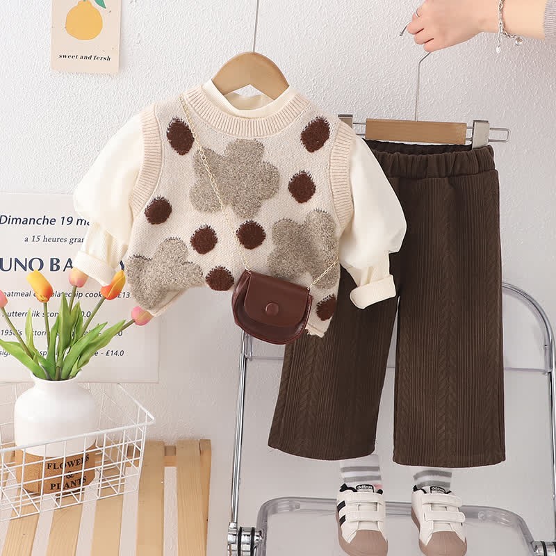 Baby Toddler Girl Dot Flower 3-piece Set - image 4