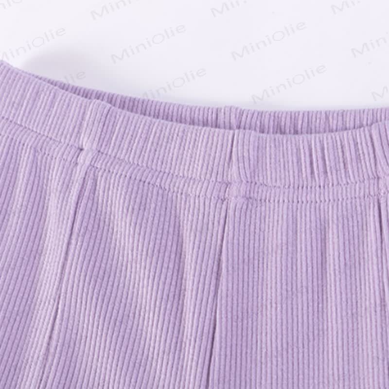 Toddler Girl Purple Stripe Top and Flare Pants 2-piece Set - image 7