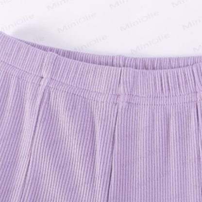 Toddler Girl Purple Stripe Top and Flare Pants 2-piece Set - image 7