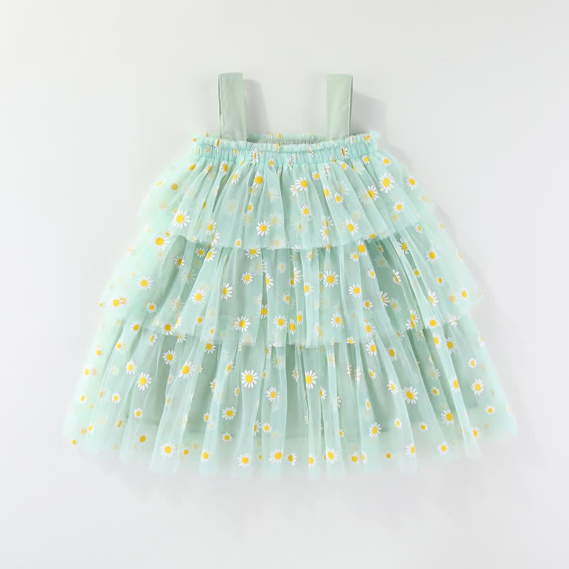 Toddler Daisy Tulle Layered Dress - Green - 5-7T - image 21