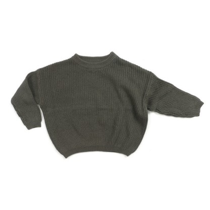 Baby Toddler Solid Color Warm Sweater - Army Green - 5-6T - image 12